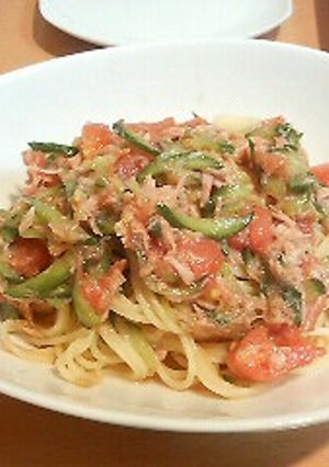 トマトとシーチキンの冷製パスタ-レシピのメイン写真