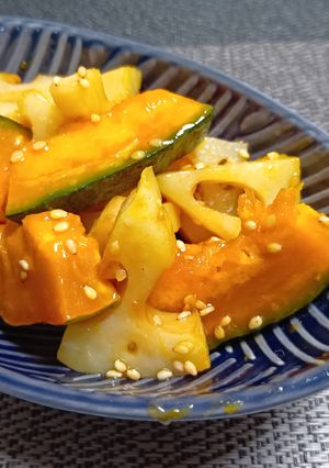 味染みで美味しい！秋野菜で簡単甘酢焼き-レシピのメイン写真