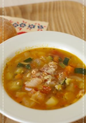 生トマトでミネストローネ-レシピのメイン写真