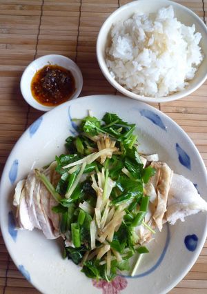 しょうが風味のゆで鶏＆ご飯-レシピのメイン写真