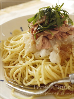 超簡単☆おろしであっさり冷製パスタ-レシピのメイン写真
