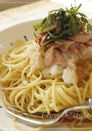 超簡単☆おろしであっさり冷製パスタ-レシピのメイン写真