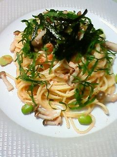 明太子とキノコの和風パスタ-レシピのメイン写真