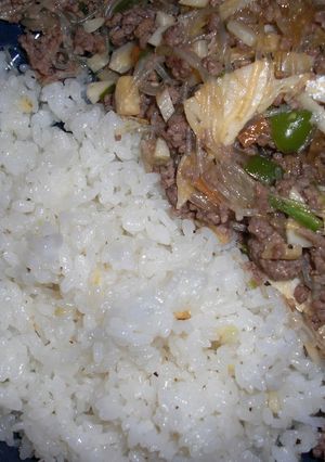 ひき肉春雨の中華炒め~ガーリック焼飯添え-レシピのメイン写真