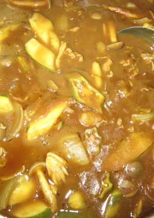 カレーにきゅうり？とおくら。-レシピのメイン写真
