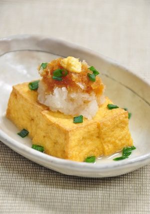 厚揚げに大根おろし乗っけ盛り♪-レシピのメイン写真
