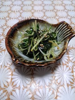 水菜とワカメの簡単和え物-レシピのメイン写真