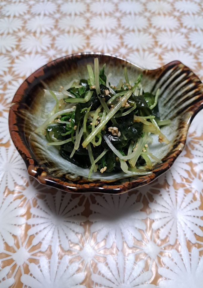 水菜とワカメの簡単和え物-レシピのメイン写真