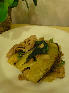 ナスと豚肉青菜も入って梅マヨさっぱり炒め-レシピのメイン写真
