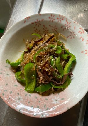 挽肉ピーマンの春雨炒め-レシピのメイン写真