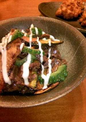 ｺﾞｰﾔとｶﾎﾞﾁｬﾁｯﾌﾟｽの焼肉だれ-レシピのメイン写真