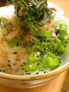 朝からネバネバおくらご飯(^o^)-レシピのメイン写真