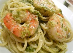 海老のパスタ　ジェノベーゼソース-レシピのメイン写真