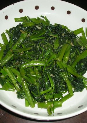 空芯菜とニンニクの炒め物-レシピのメイン写真