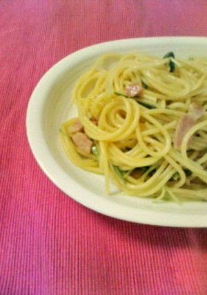 ベーコンと水菜のパスタ-レシピのメイン写真