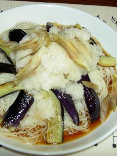 揚げナス♪のっけそうめん-レシピのメイン写真
