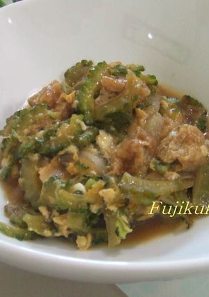 ゴーヤと油揚げの卵とじ♪-レシピのメイン写真