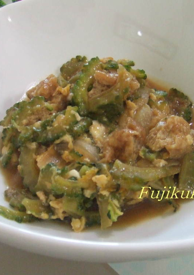 ゴーヤと油揚げの卵とじ♪-レシピのメイン写真