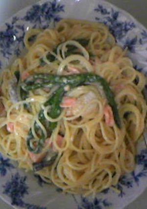 おうちで簡単★鮭と隠元のクリームパスタ-レシピのメイン写真