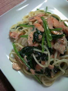 鮭とホウレン草のクリームパスタ-レシピのメイン写真