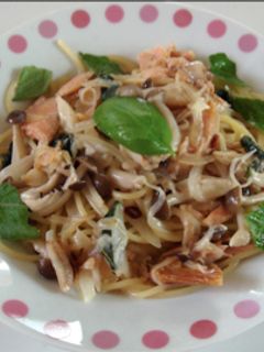 鮭とほうれん草のクリームパスタ-レシピのメイン写真