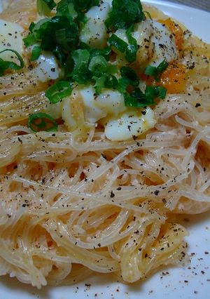 簡単♡明太子パスタ風春雨-レシピのメイン写真