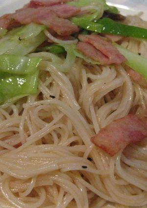 きゃべつベーコンで♪そうめんチャンプルー-レシピのメイン写真