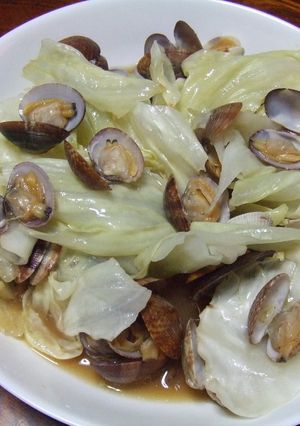 あさりとキャベツの醤油バター蒸し-レシピのメイン写真