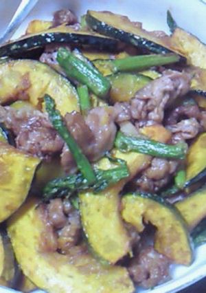 かぼちゃと豚肉の甘辛炒め-レシピのメイン写真
