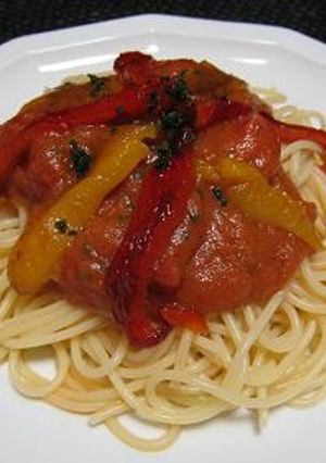 焼きパプリカとトマトの冷製パスタ-レシピのメイン写真