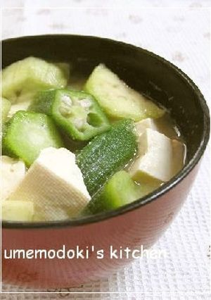 オクラと茄子の味噌汁-レシピのメイン写真