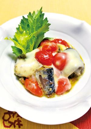 いわし缶とミニトマトのチーズ焼き-レシピのメイン写真