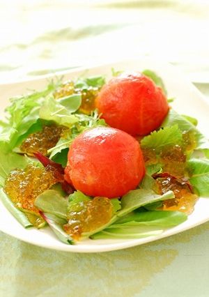 冷製トマトの含め煮♪ゼリー添え-レシピのメイン写真