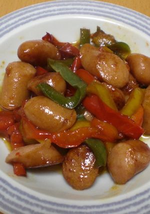 ウィンナーとパプリカの醤油炒め-レシピのメイン写真
