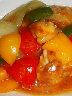 鶏もも肉とパプリカの甘酢炒め-レシピのメイン写真