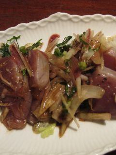 赤ワインの肴♪鰹のお刺身バルサミコ和え-レシピのメイン写真
