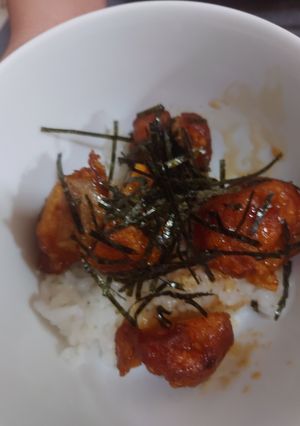 やみつき注意！鶏の唐揚げマヨソース丼-レシピのメイン写真