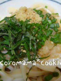 大葉にんにく醤油でぶっかけうどん♪-レシピのメイン写真