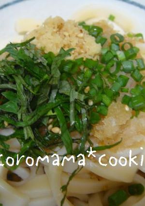 大葉にんにく醤油でぶっかけうどん♪-レシピのメイン写真