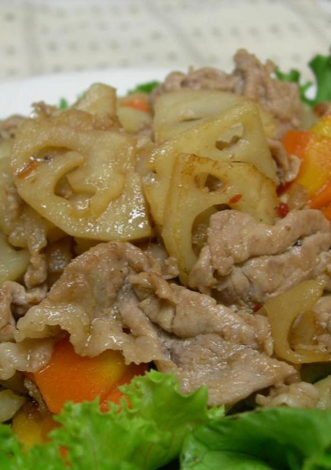 れんこんと豚肉の炒めサラダ-レシピのメイン写真