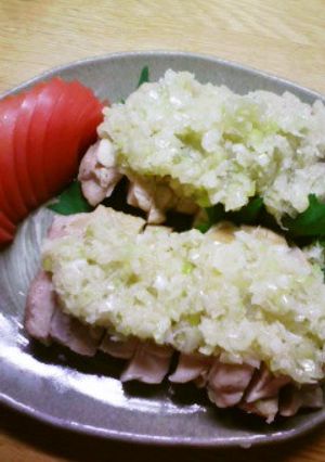 蒸し鶏の葱生姜ソース-レシピのメイン写真