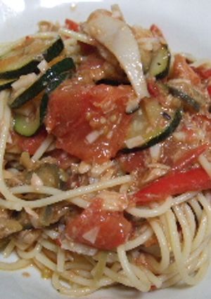夏野菜の冷製パスタ-レシピのメイン写真