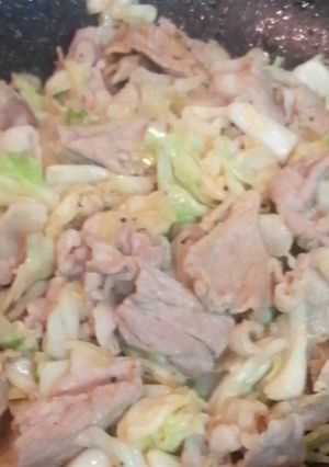キャベツと豚肉のカレー炒め♪-レシピのメイン写真