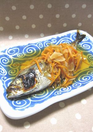 簡単ヘルシーノンオイル鯵の焼き南蛮漬け★-レシピのメイン写真
