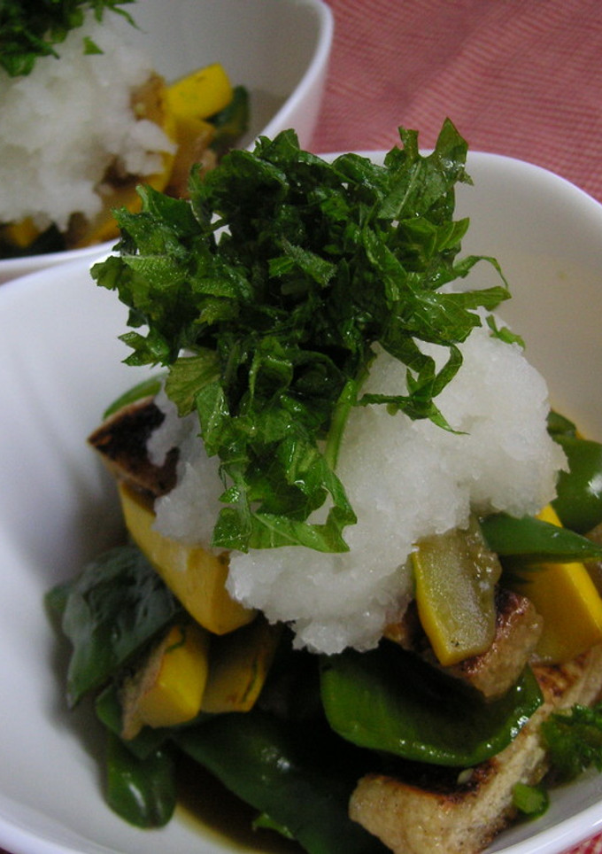 めんつゆde夏野菜とお揚げの焼き浸し-レシピのメイン写真