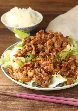 大量消費【あんかけ肉レタス】ご飯進む！-レシピのメイン写真
