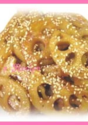 簡単♪厚切りれんこんの照焼きにんにく風味-レシピのメイン写真