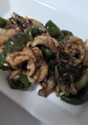 ご飯すすむ♥豚とピーマンネギの甘辛♥黒七味炒め🫑-レシピのメイン写真