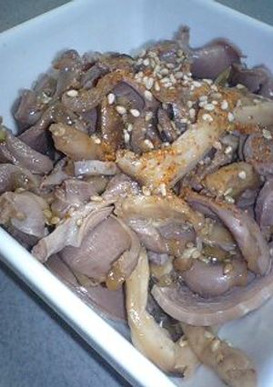 砂肝とエリンギの辛香味醤油和ぇ-レシピのメイン写真