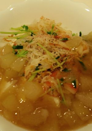 豆腐←カニかま冬瓜あんかけ乗せてみた-レシピのメイン写真